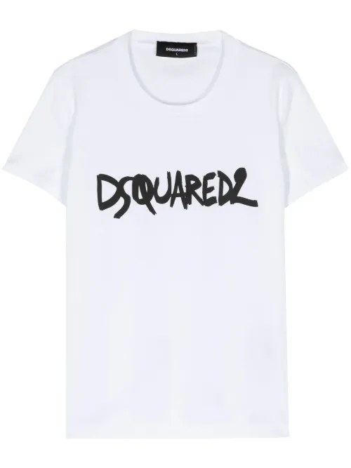 T-shirt en coton à logo imprimé - DSQUARED2 - Modalova