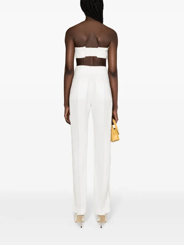 Jacquemus Le Pantalon Tibau straight-leg Trousers | White
