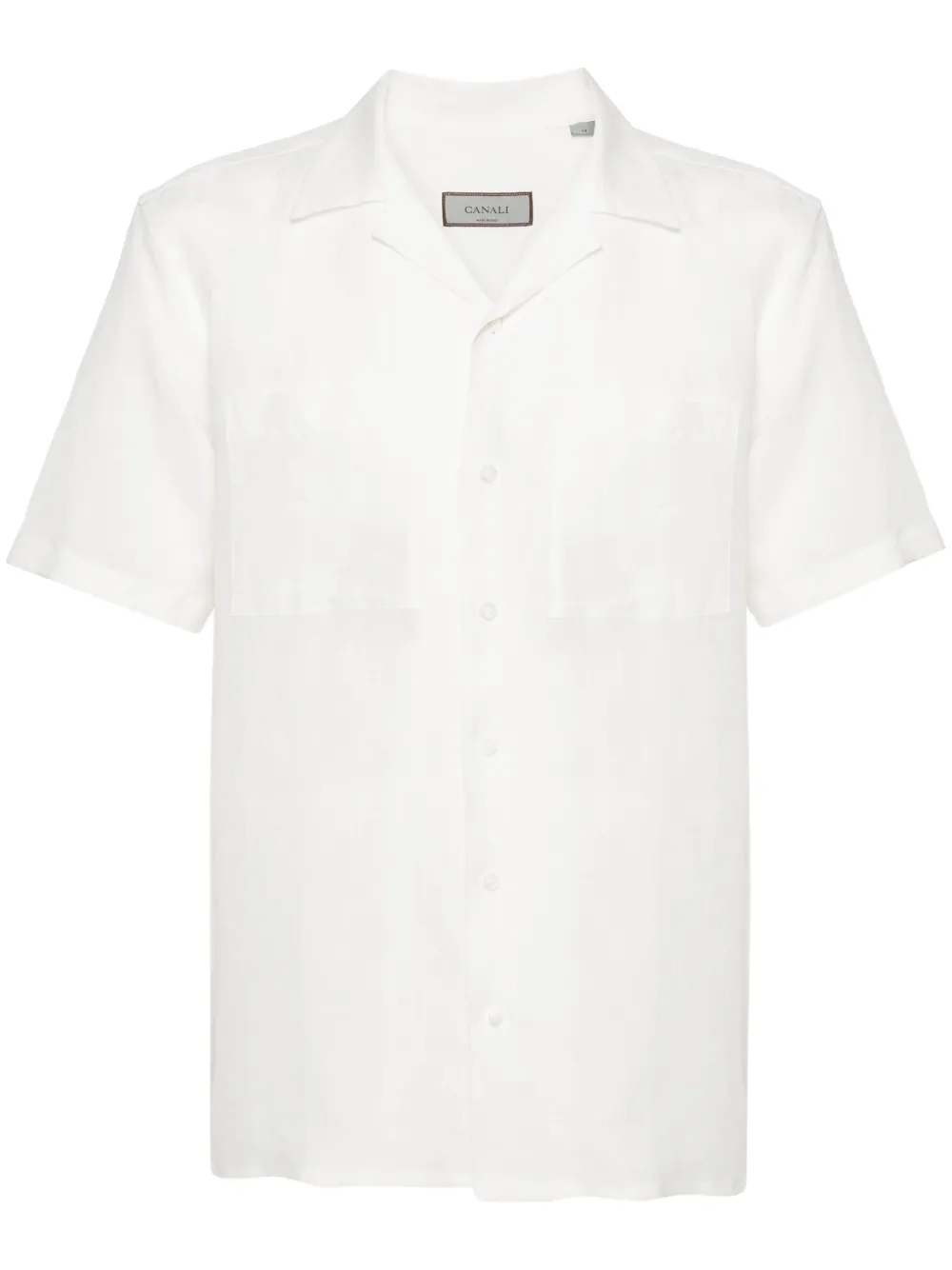 Canali chambray linen shirt | White | Image 1