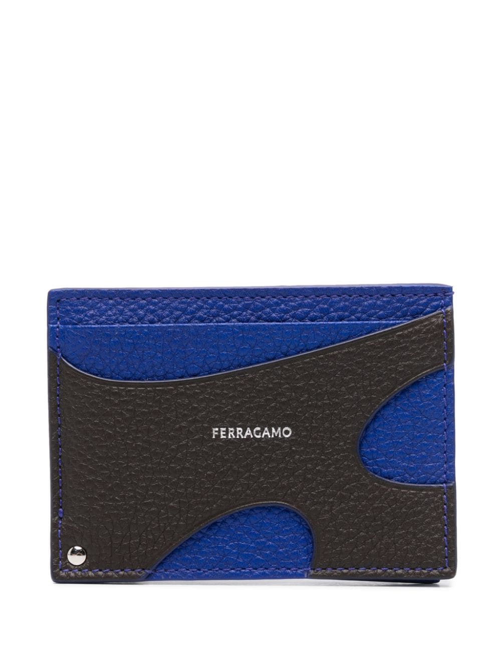 Shop Ferragamo Cut-out-detail Leather Cardholder In Brown