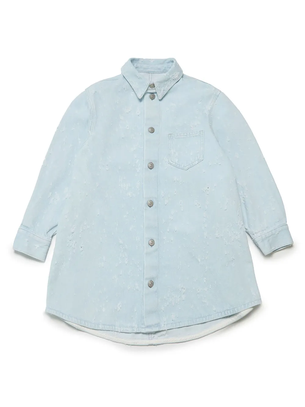 MM6 Maison Margiela Kids ダメージ デニムシャツワンピース - Farfetch