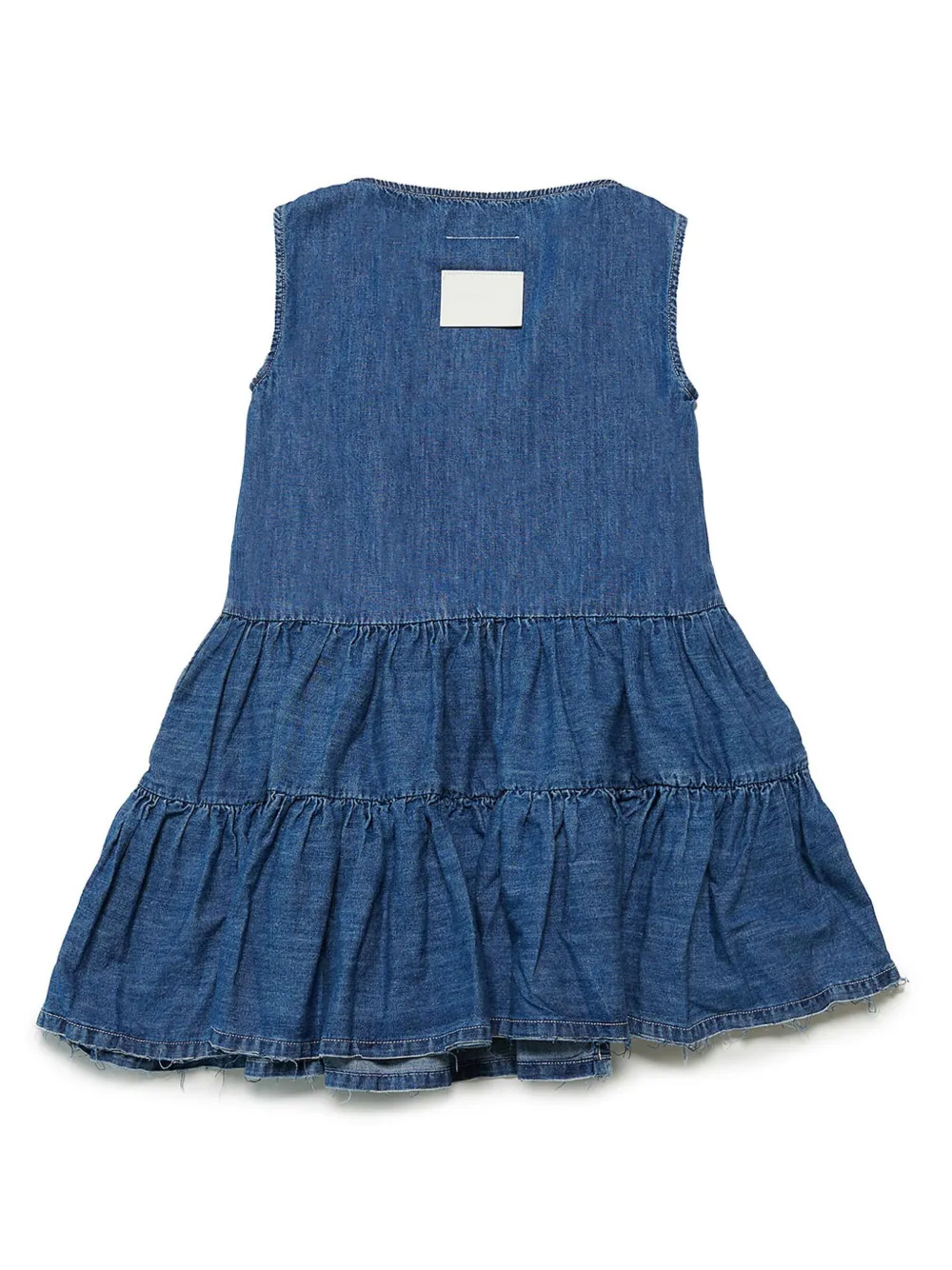 Shop Mm6 Maison Margiela Denim Sleeveless Dress In Blue