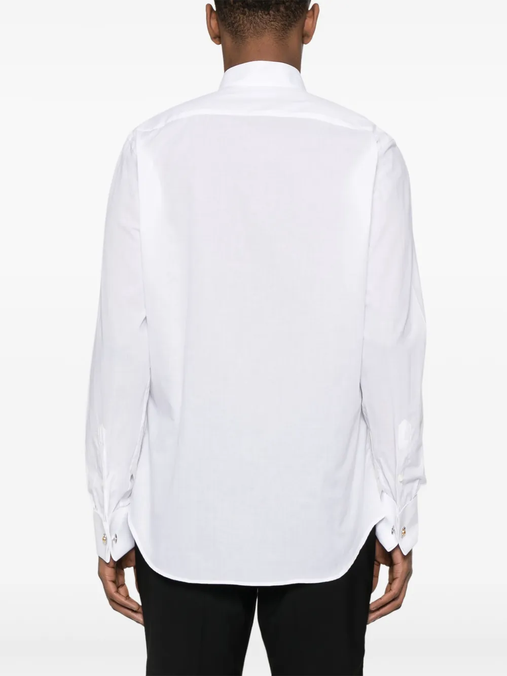 Canali Chambray katoenen overhemd Wit