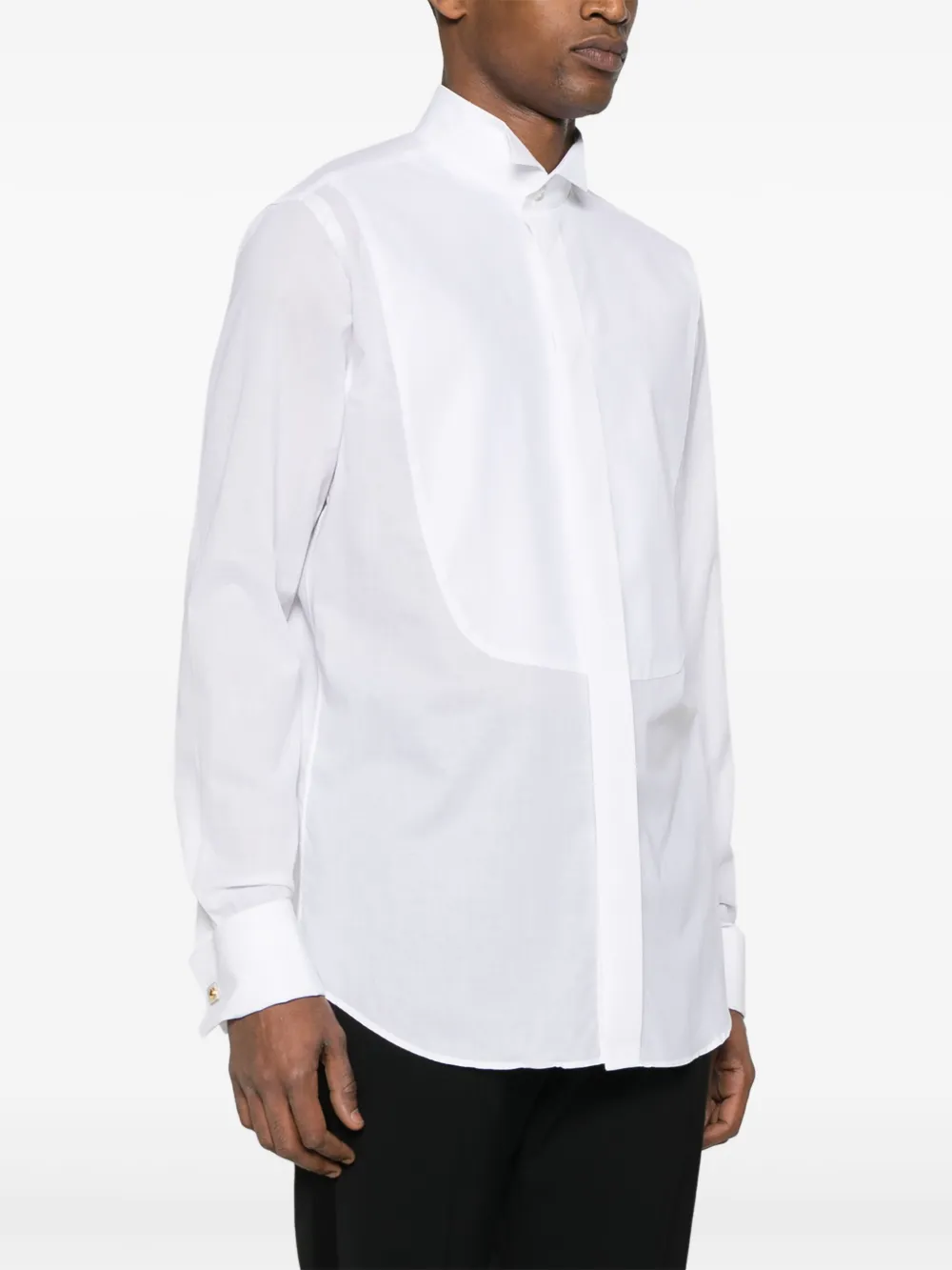Canali Chambray katoenen overhemd Wit