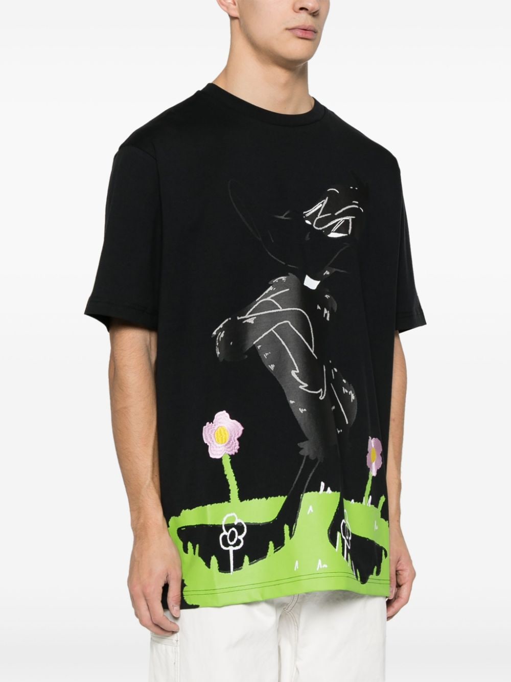 Iceberg Katoenen T-shirt met print Zwart