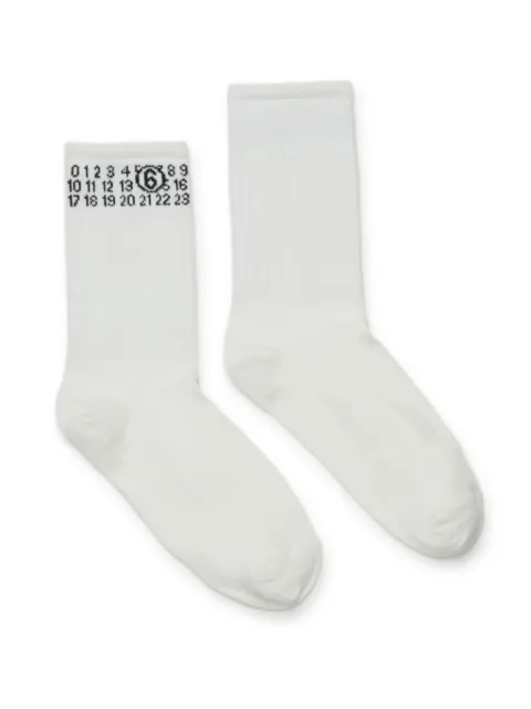 MM6 Maison Margiela Kids calcetines con logo numérico