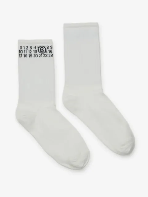 MM6 Maison Margiela Kids calcetines con logo numérico