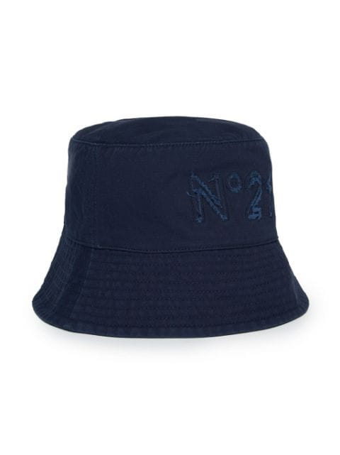 Nº21 Kids logo-embroidered fisherman hat