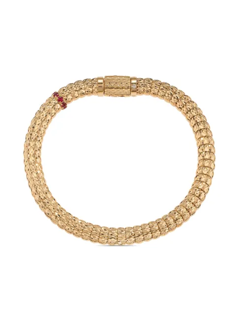 Officina Bernardi 18kt yellow gold Enigma ruby and diamond bracelet