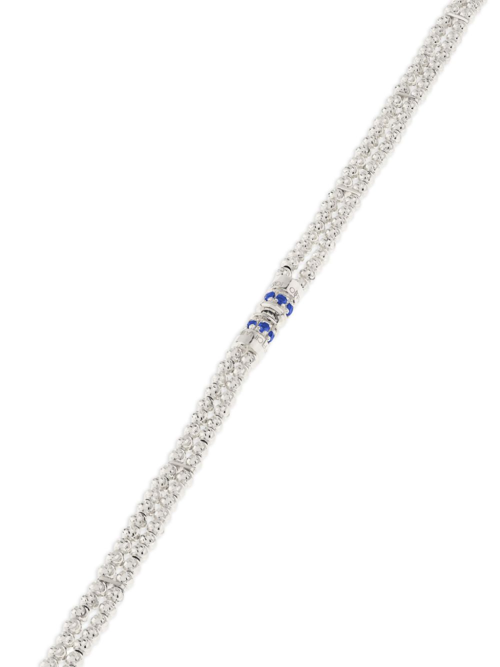 Shop Officina Bernardi 18kt White Gold Moon Sapphire Bracelet In Silver