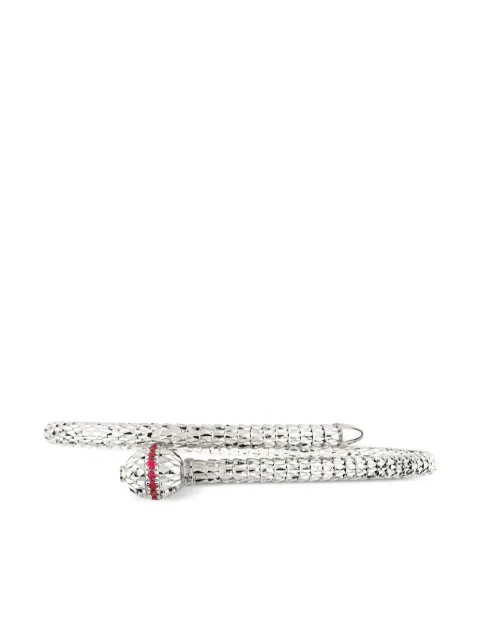 Officina Bernardi brazalete Ophidia en oro blanco de 18kt con rubí