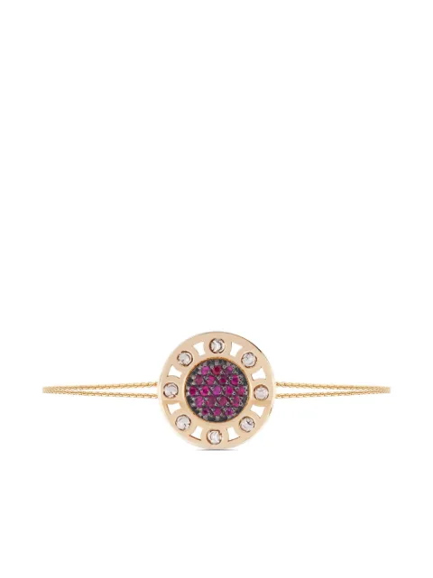 Officina Bernardi 18kt yellow gold small SenzaTempo ruby and diamond bracelet