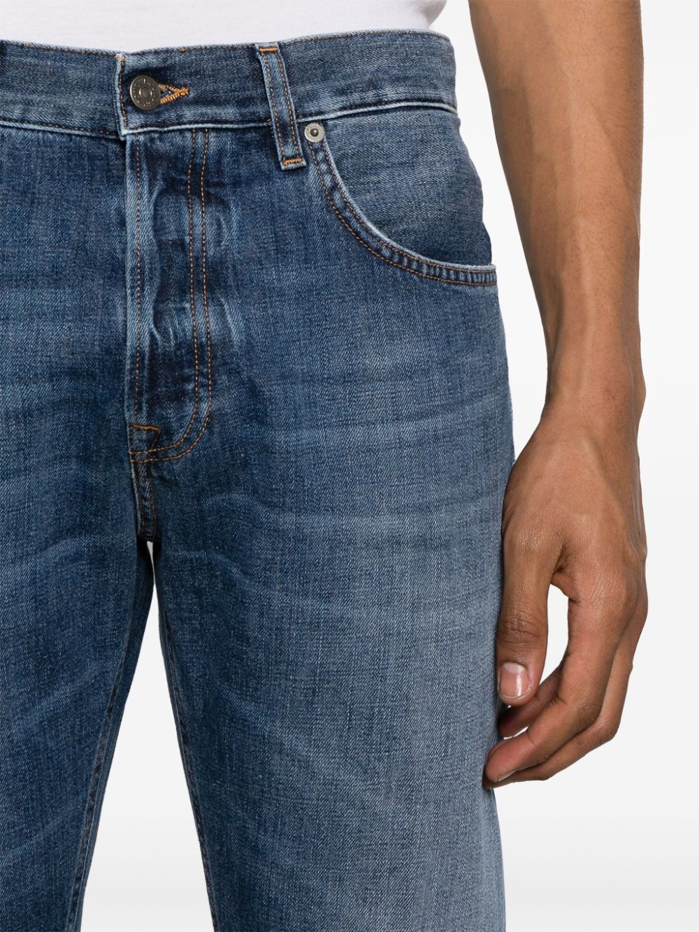 DONDUP Icon mid waist straight jeans Zwart