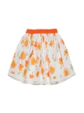 Marni Kids Sunny Day floral-print skirt - White