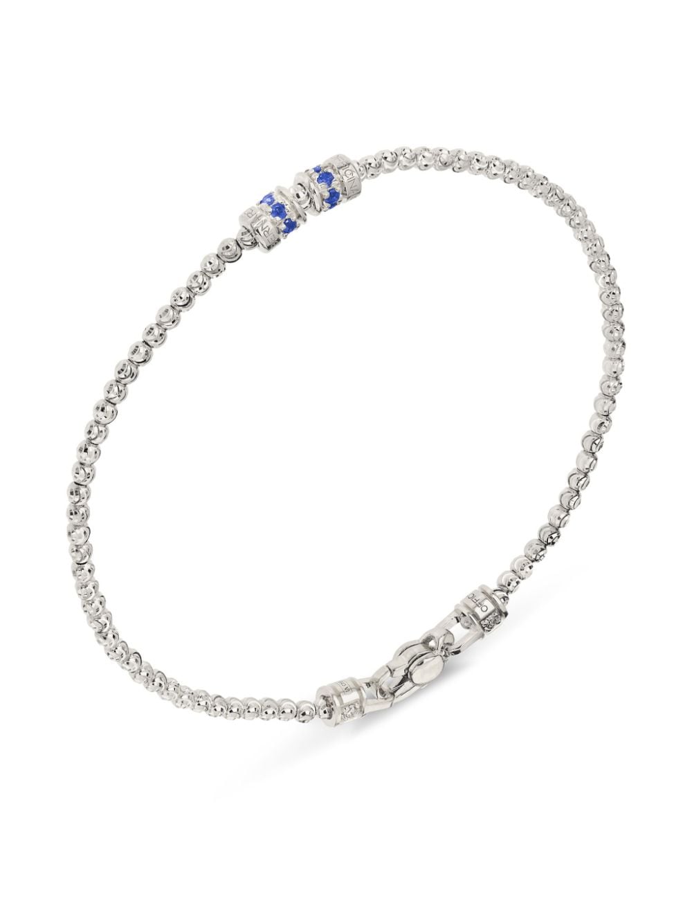 Officina Bernardi 18kt White Gold Moon Sapphire Bracelet In Silver