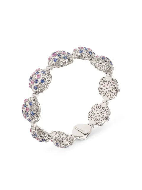Officina Bernardi 18kt white gold Damasco sapphire and diamond bracelet