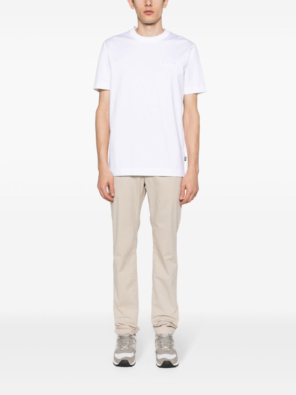 Shop Jacob Cohen Mid-rise Cotton Chino Trousers In Neutrals
