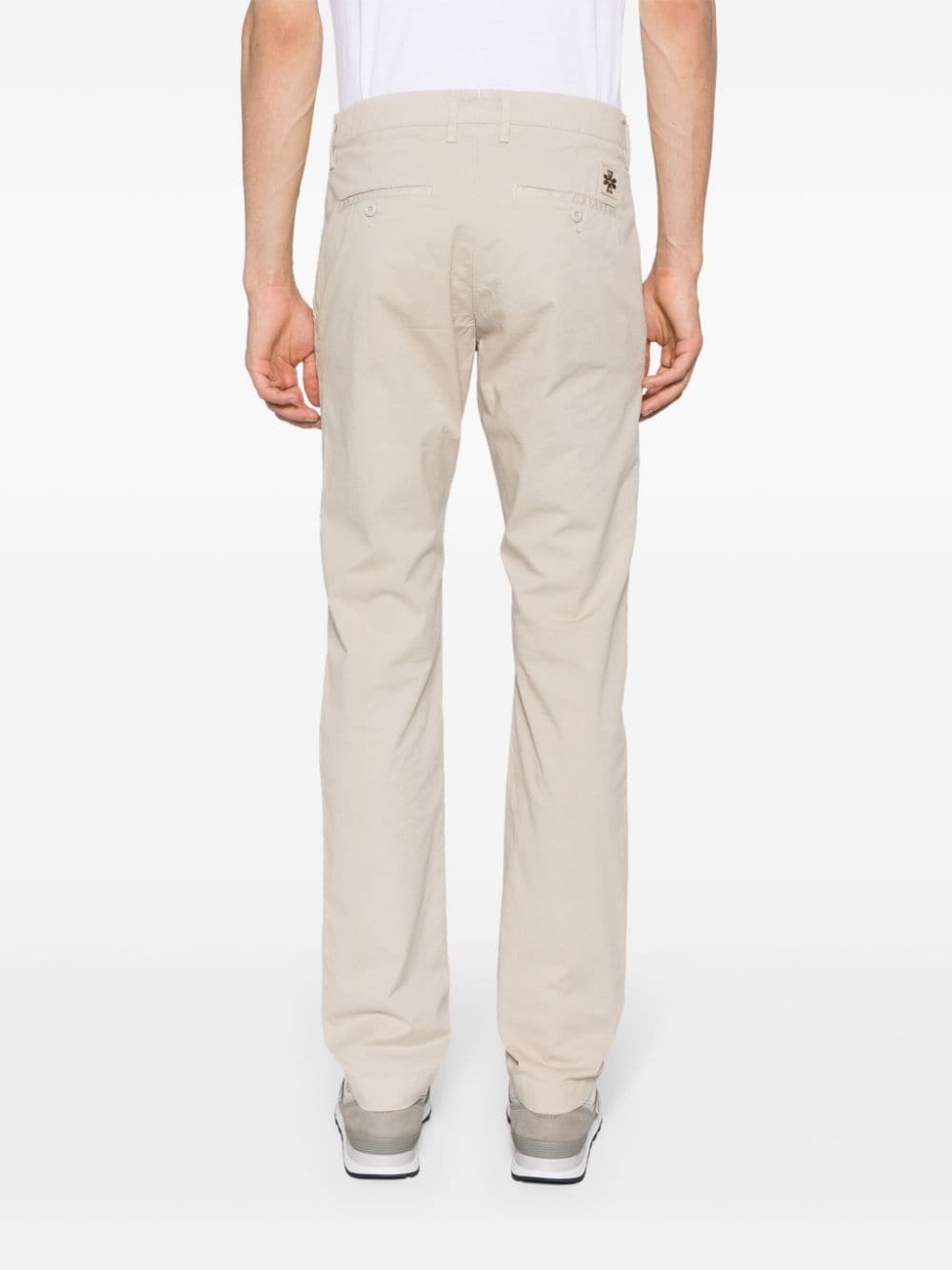 Shop Jacob Cohen Mid-rise Cotton Chino Trousers In Neutrals