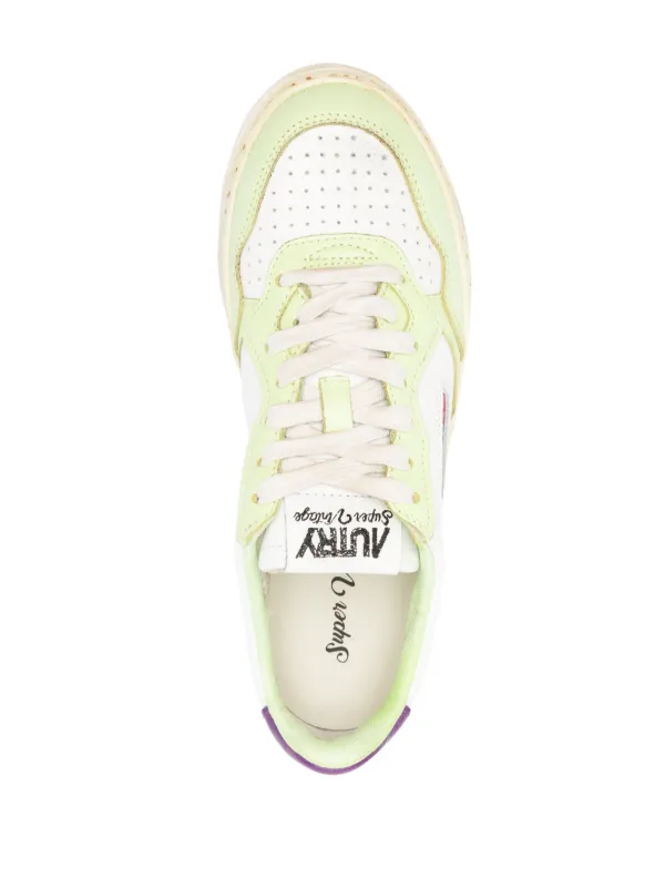 ☆AUTRY☆ Medalist sneakers in leather mustard AULWWB12 Autry Medalist Super Vintage Low Sneakers In Marshmallow And