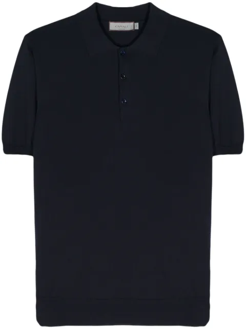 Canali fine-knit cotton polo shirt