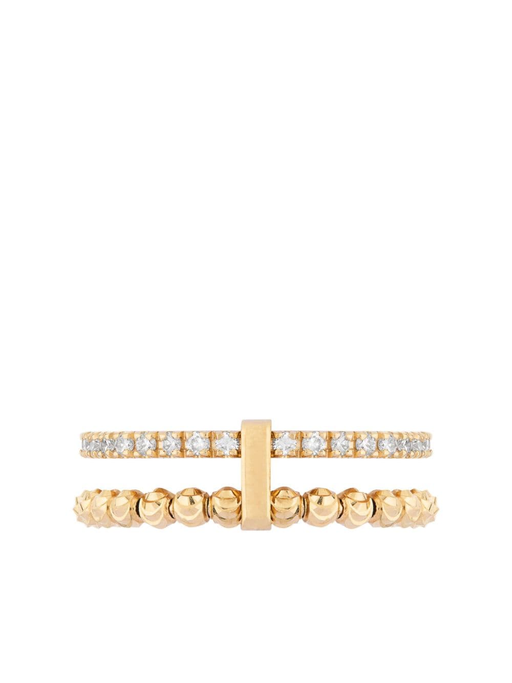 Shop Officina Bernardi 18kt Yellow Gold Moon Eden Diamond Ring
