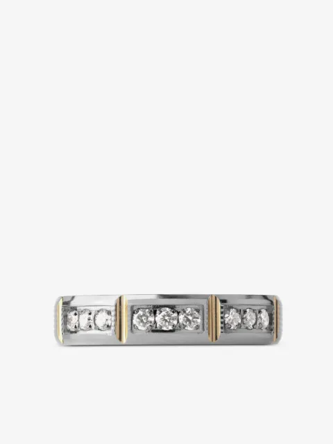 Officina Bernardi bague en or blanc 18ct pavée de diamants