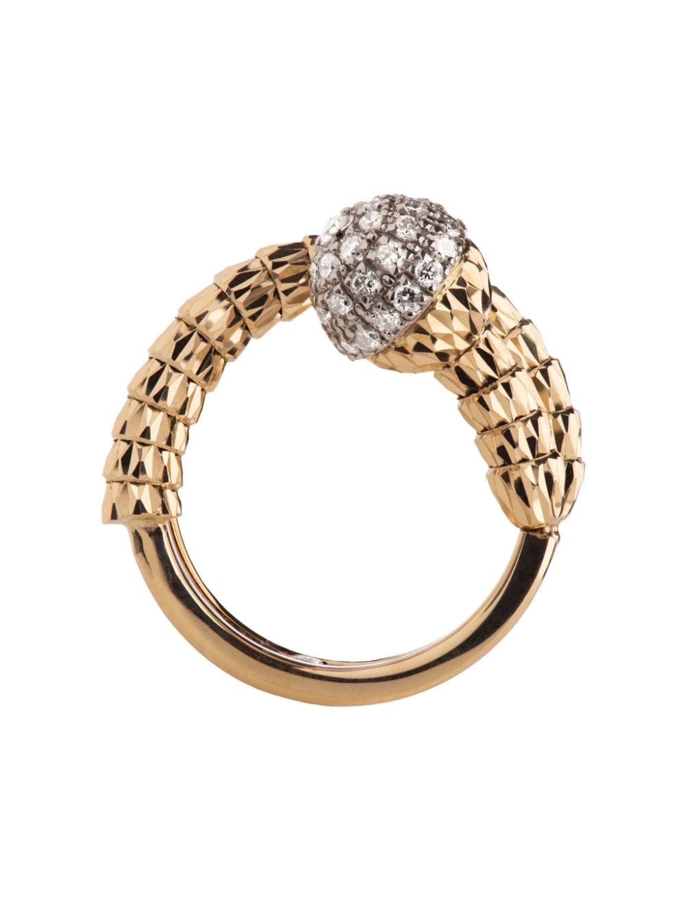 Shop Officina Bernardi 18kt Yellow Gold Ophidia Diamond Ring