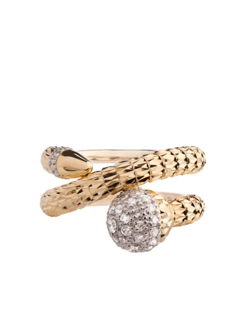 Officina Bernardi 18kt yellow gold Ophidia diamond ring