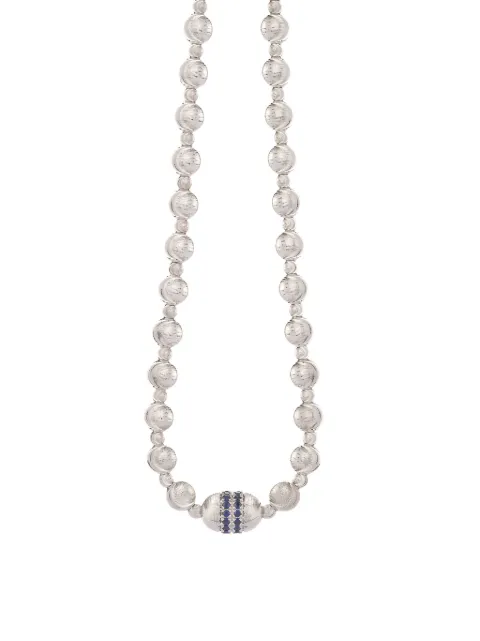 Officina Bernardi 18kt white gold Empire sapphire necklace
