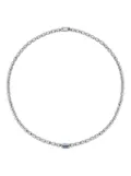 Officina Bernardi 18kt white gold Lumen sapphire and diamond necklace - Silver