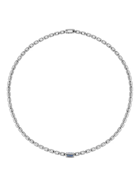 Officina Bernardi collar Lumen en oro blanco de 18kt con diamante y zafiro