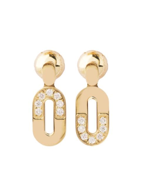 Officina Bernardi aretes Dea en oro amarillo de 18kt con diamantes