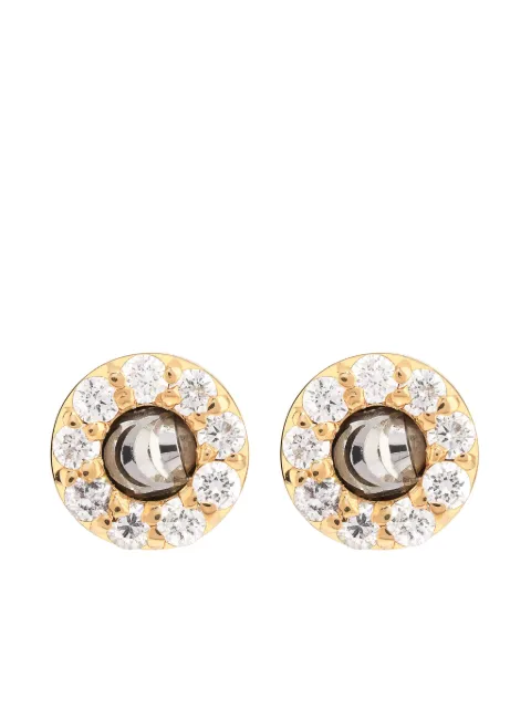 Officina Bernardi 18kt yellow gold Moon Grace diamond earrings