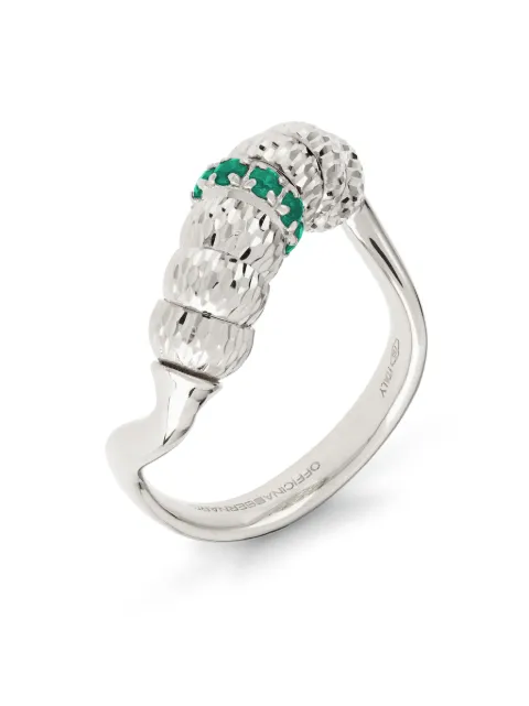 Officina Bernardi 18kt white gold Enigma emerald ring