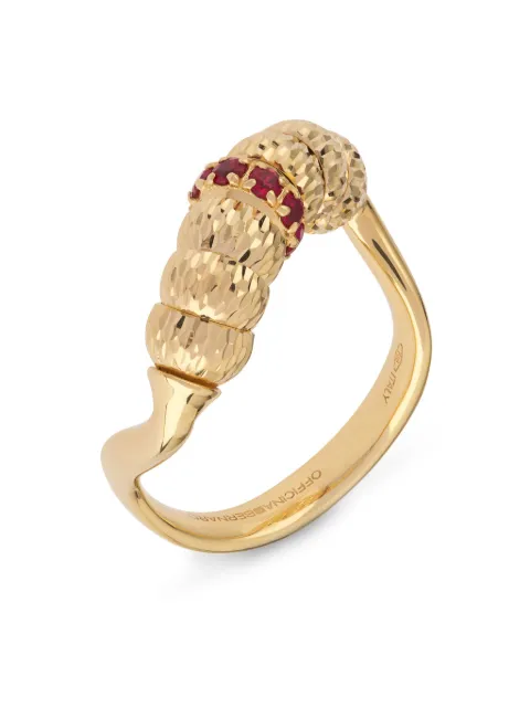 Officina Bernardi 18kt yellow gold Enigma ruby ring