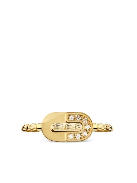 Officina Bernardi 18kt yellow gold Dea diamond ring