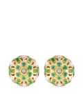 Officina Bernardi 18kt yellow gold Damasco emerald earrings