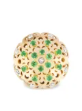 Officina Bernardi 18kt yellow gold large Damasco emerald ring