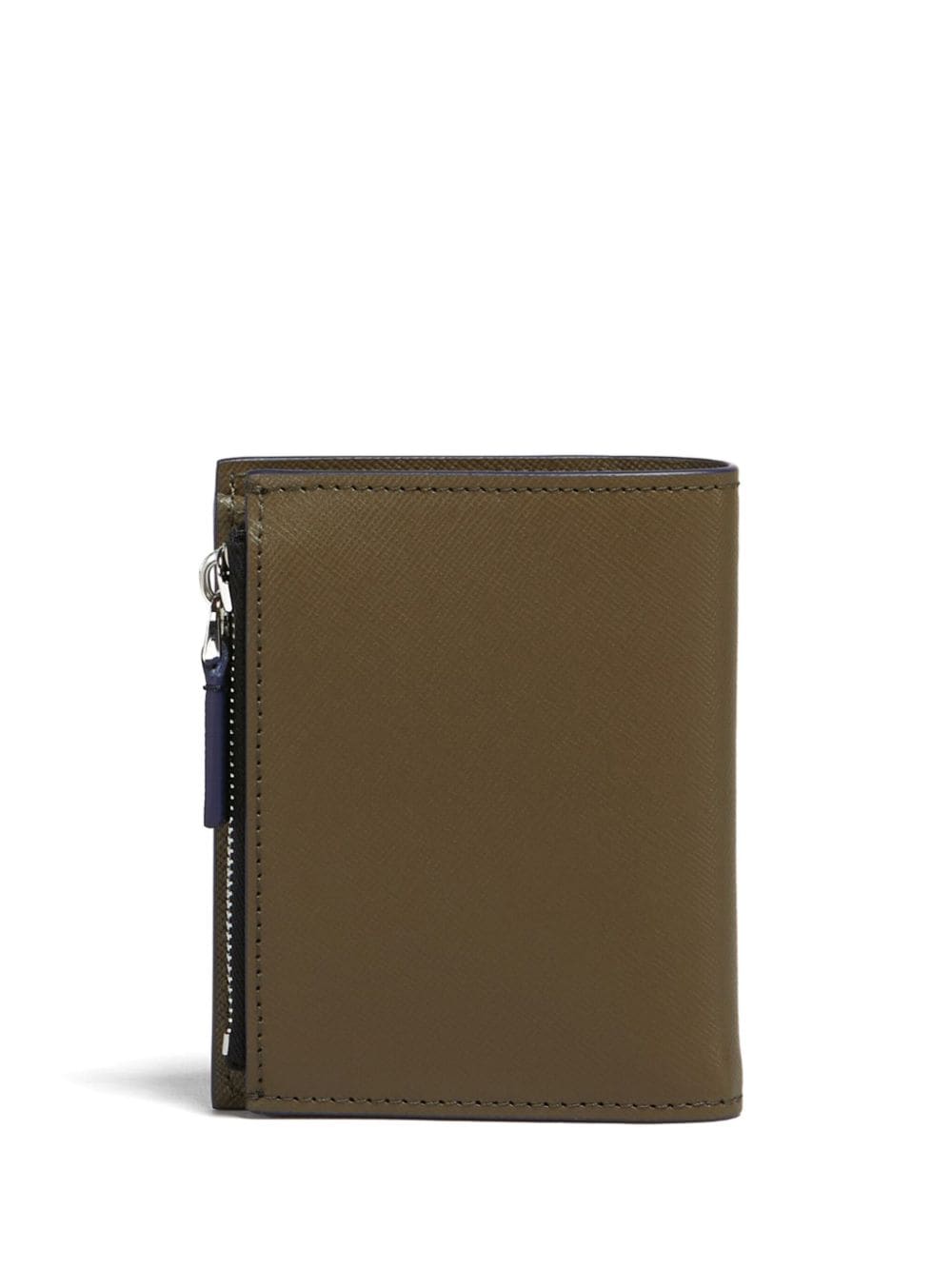 Shop Marni Bi-fold Leather Wallet In Blue