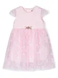 Versace Kids Barocco flocked tulle dress - Pink