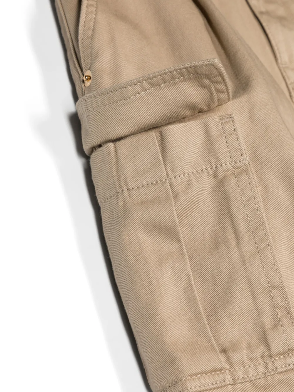 Shop Versace Tapered Cargo Trousers In Neutrals