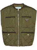 Prada Light Re-Nylon quilted vest - Green