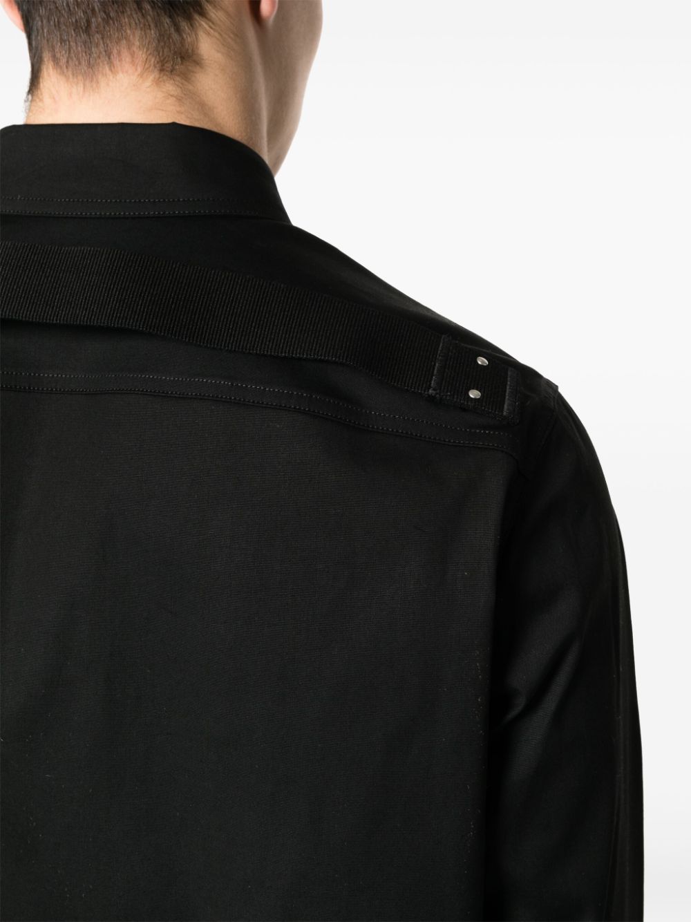 Shop Rick Owens Long-sleeve Shirt Jacket In Black