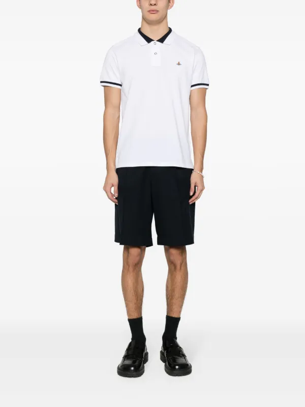 Vivienne Westwood embroidered-Orb Cotton Polo Shirt | White