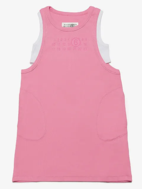 MM6 Maison Margiela Kids vestido con doble capa
