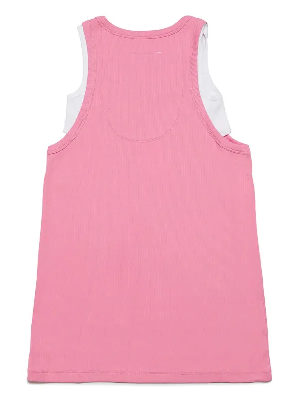 ワンピース MAISON MARGIELA Women Dresses S52CT0774 S76459 102 Pink MM6 Maison Margiela Kids double-layer Sleeveless Dress