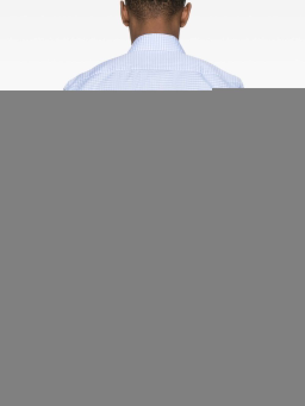Canali Geruit overhemd Blauw