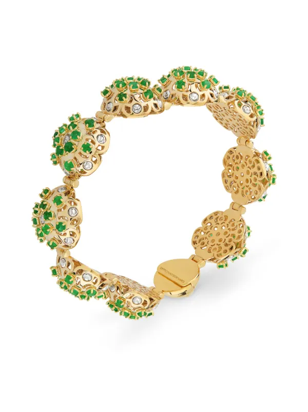 Officina Bernardi Damasco エメラルド ブレスレット 18Kイエロー 