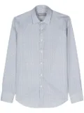 Canali graphic-print cotton shirt - Blue