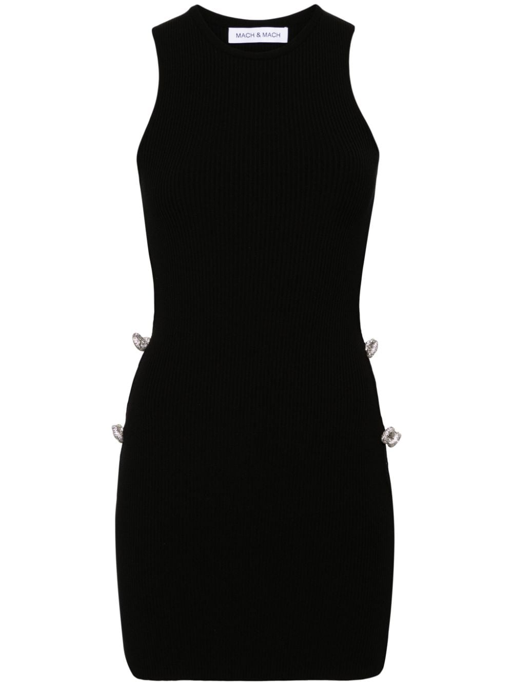 Image 1 of MACH & MACH cut-out ribbed minidress